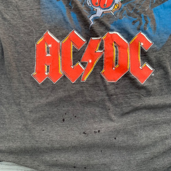 Vintage AC/DC 80s Tour Band Rock Shirt Raglan - Picture 4 of 4
